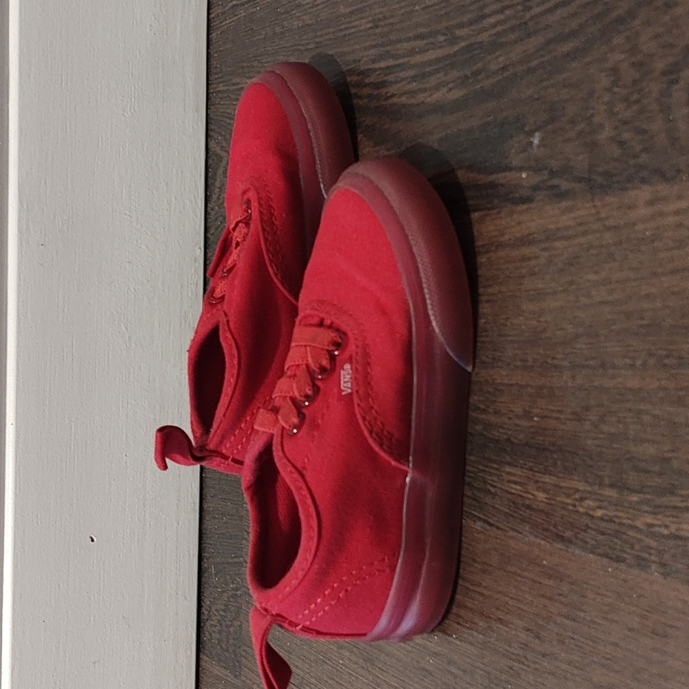 Red Vans toddler size 6